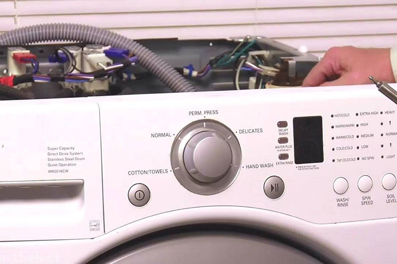 علت گرم نشدن آب داخل لباسشویی ال جی